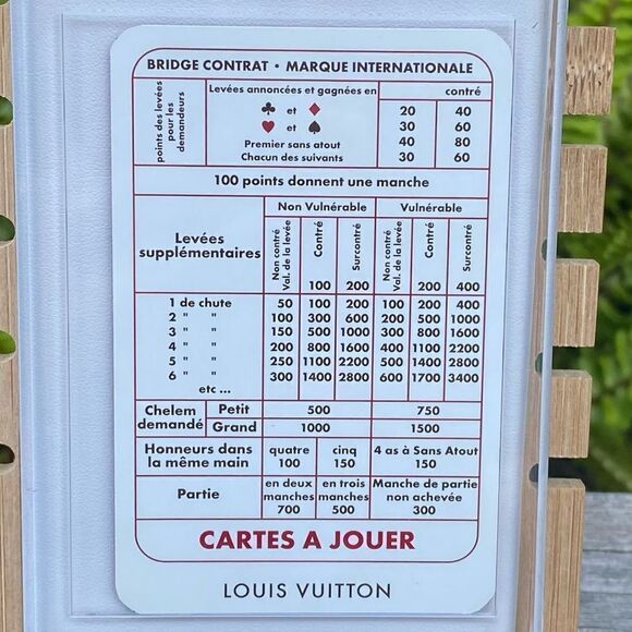 Red Louis Vuitton LV Monogram Bridge Playing Card w/Case. EUC! Designer Luxury - Picture 3 of 3